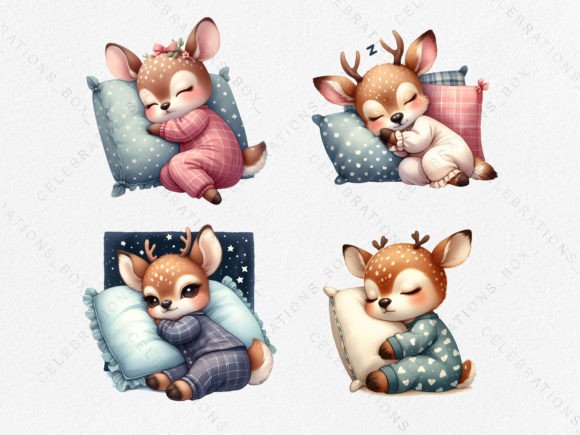 Download Watercolor Sleeping Deer PNG Clipart - Art Collection