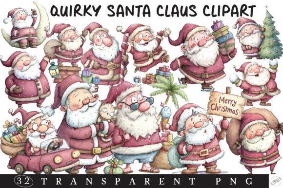 Download Quirky Santa Claus Clipart - Art Collection
