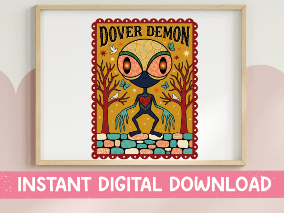Download Dover Demon Folk Art Card Design - Art Collection