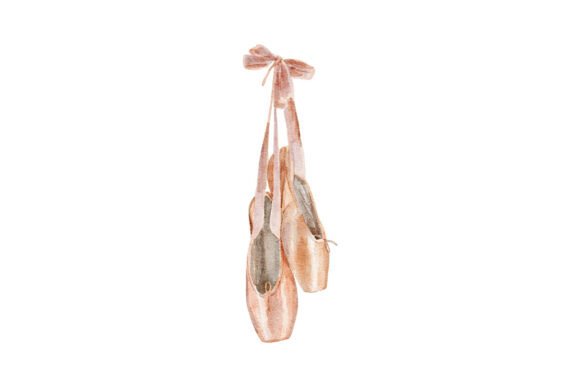 Download Watercolor Pointe Shoes Clipart PNG - Art Collection