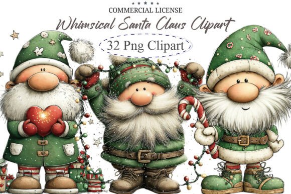 Download Whimsical Santa Claus Clipart - Art Collection