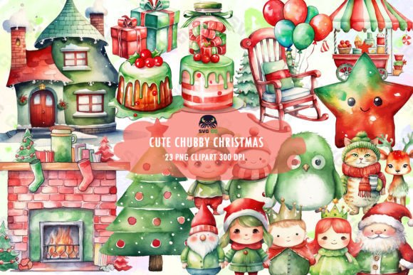 Download Cute Chubby Christmas Clipart PNG - Art Collection