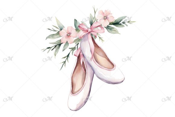 Download Ballet Shoes Watercolor Clipart - Art Collection