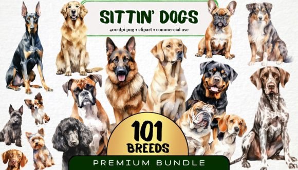 Download Dog Breed Clipart Bundle - Art Collection