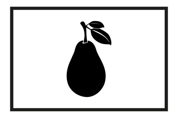 Download Avocado Black Silhouette Clipart - Art Collection