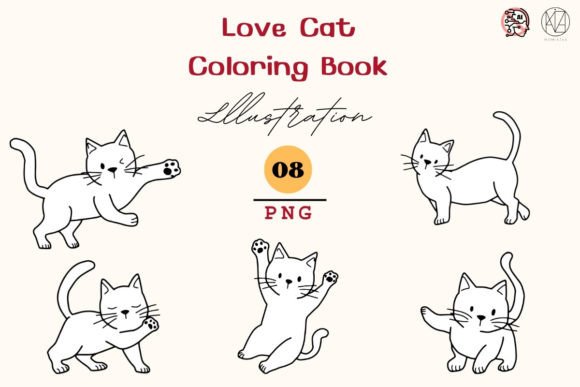 Download Cute Cat Cartoon Coloring8 PNG - Art Collection