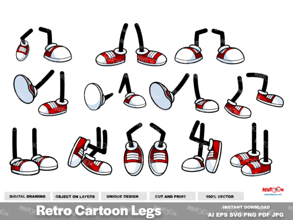 Download Retro Cartoon Legs Clipart - Art Collection