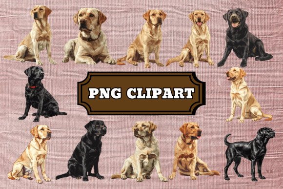 Download Labrador Retriever Dog Clipart Bundle - Art Collection