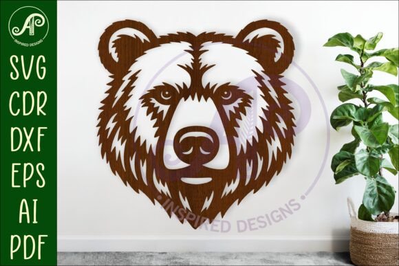 Download Bear Face Wall Art Sign, SVG File. - Art Collection