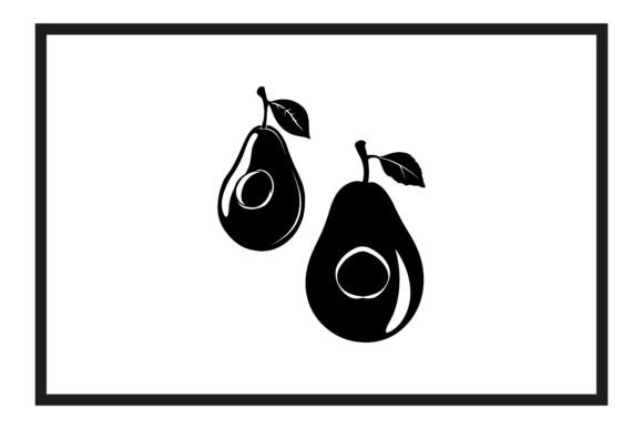 Download Avocado Black Silhouette Clipart - Art Collection