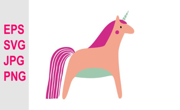 Download Cartoon Unicorn Illustration SVG. - Art Collection