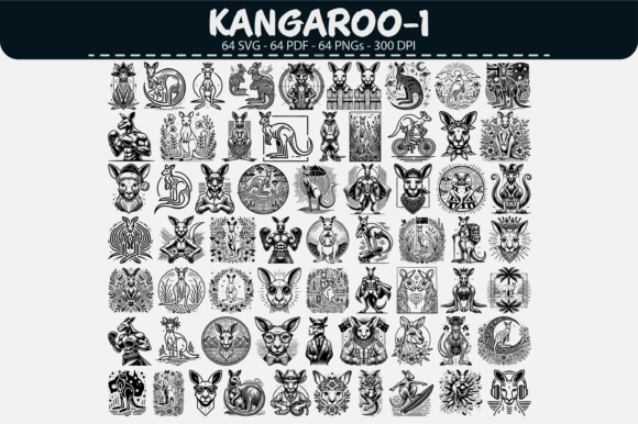Download Kangaroo Vector Clipart – 64 Designs - Art Collection