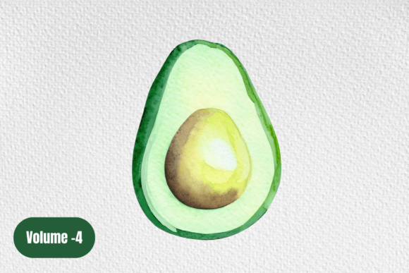 Download Watercolor Avocado Clipart Volume –4 - Art Collection