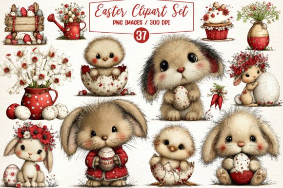 Download Whimsical Easter Clipart Set - Art Collection