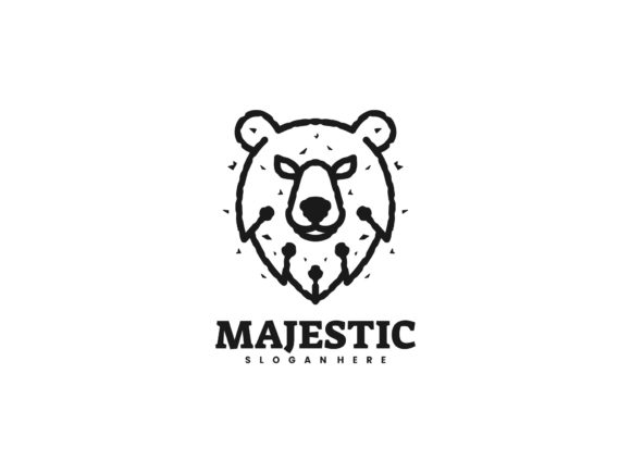 Download Majestic Bear Line Art Logo - Art Collection