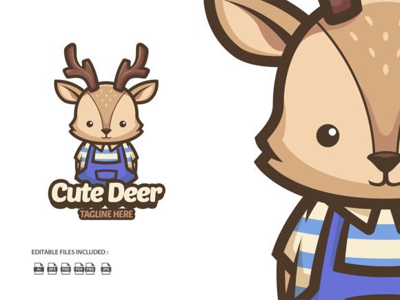 Download Deer Cartoon Illustration Logo - Art Collection