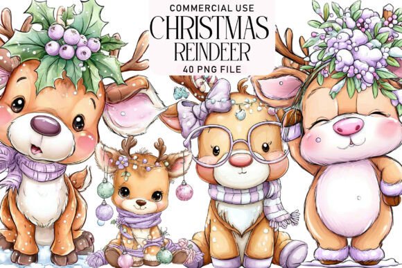 Download Funny Christmas Reindeer Clipart - Art Collection