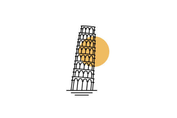 Download Pisa Tower Line Art Icon Logo Design - Art Collection