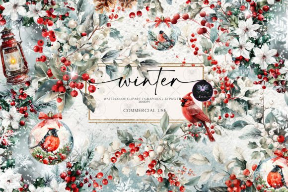 Download Winter Christmas Clipart Watercolor - Art Collection