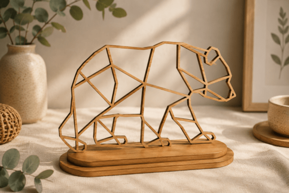 Download Bear Line Art Laser Cut SVG - Art Collection