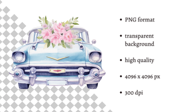 Download Watercolor Wedding Car Clipart - Art Collection