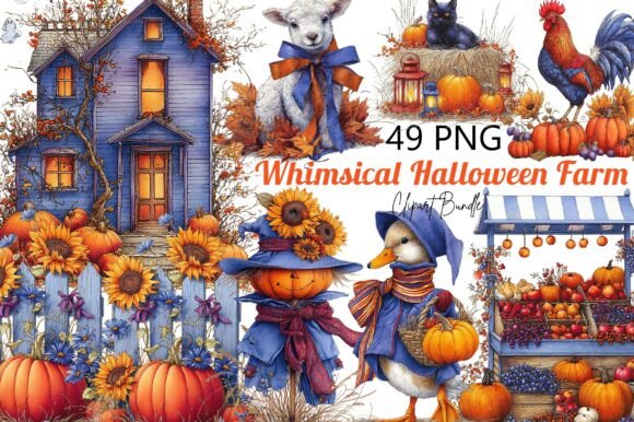 Download Whimsical Halloween Farm Clipart - Art Collection