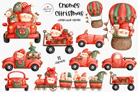Download Christmas Gnome Car Clipart, Balloon - Art Collection