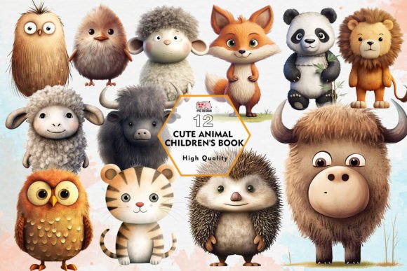 Download Cute Animal Children's Book Clipart PNG - Art Collection