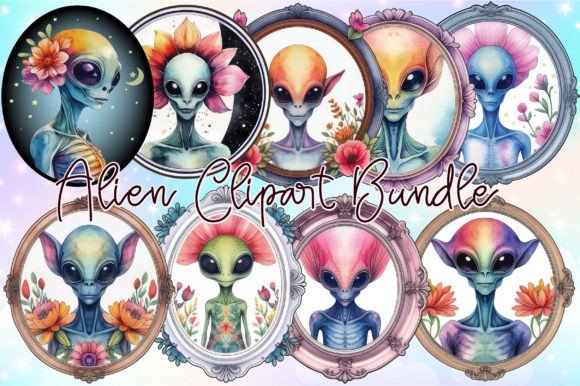 Download Alien Clipart Bundle - Art Collection