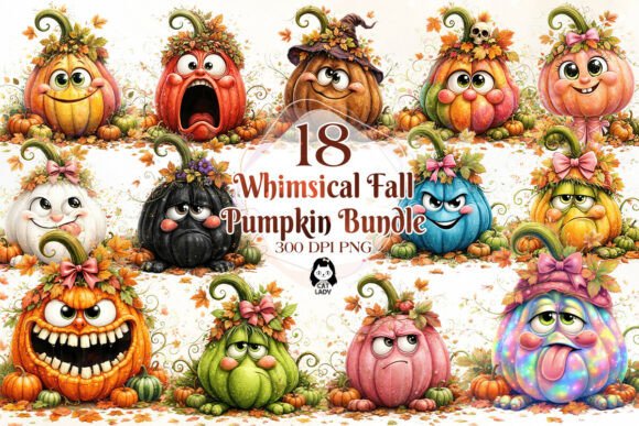 Download Whimsical Fall Pumpkin Clipart PNG - Art Collection