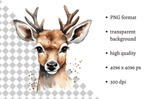 Download Watercolor Woodland Deer PNG Clipart - Art Collection