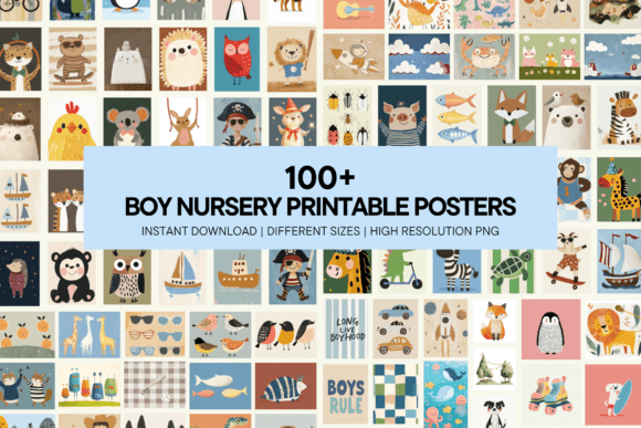 Download Boy Nursery Bright Colorful Wall Art - Art Collection