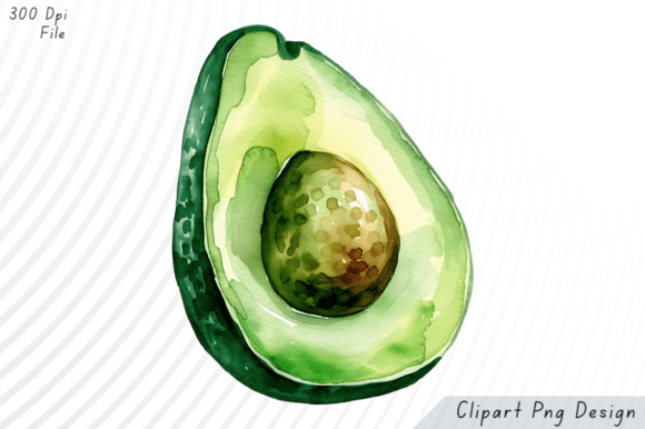 Download Watercolor Avocado PNG Clipart - Art Collection
