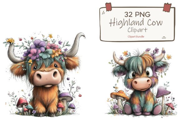 Download Floral Baby Cow Clipart Collection - Art Collection