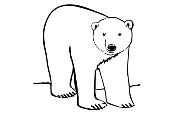Download Polar Bear Line Art Vector - Art Collection
