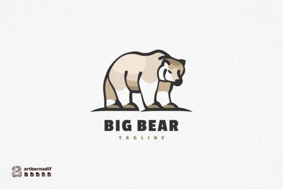 Download Bear Line Art Mascot Logo - Art Collection