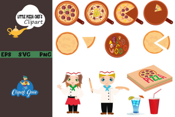 Download Little Pizza Chef Clipart Bundle - Art Collection
