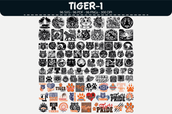 Download Tiger Vector Clipart – 96 Designs - Art Collection