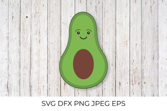 Download Cute Cartoon Avocado. - Art Collection