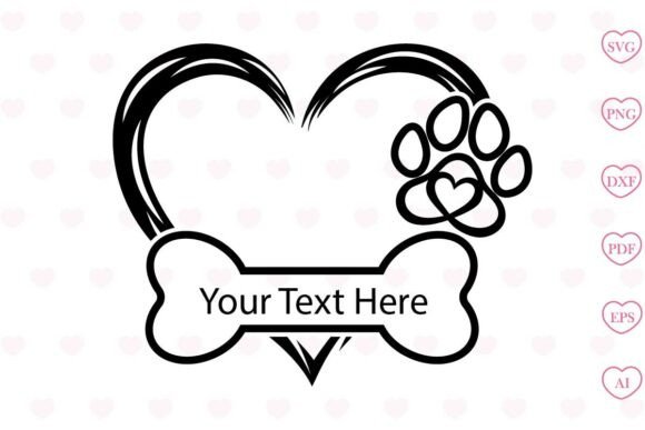 Download Dog Paw with Heart, Dog Svg Monogram - Art Collection