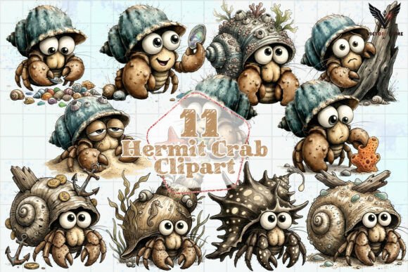 Download Hermit Crab Clipart PNG - Art Collection