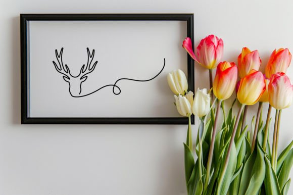 Download One Line Adorable Head Deer Vector Art - Art Collection