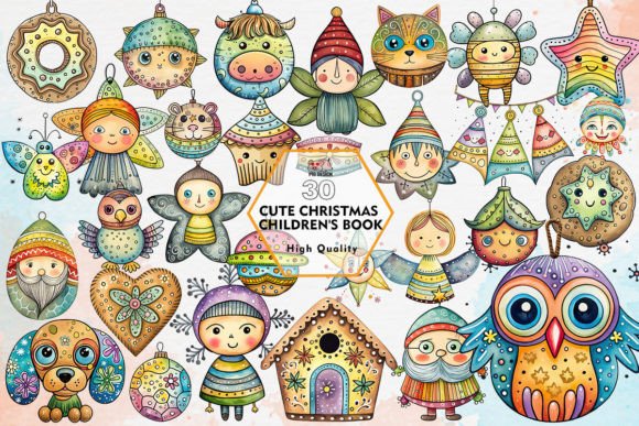 Download Cute Christmas Children's Book Clipart - Art Collection