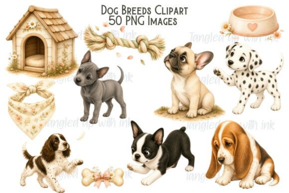 Download Dog Breeds Clipart Bundle - Art Collection