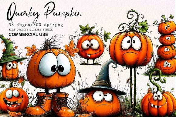 Download Quirky Pumpkin Clipart PNG - Art Collection