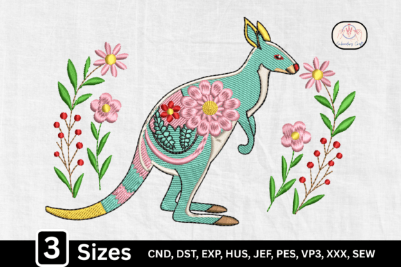 Download Floral Kangaroo Folk Art - Art Collection
