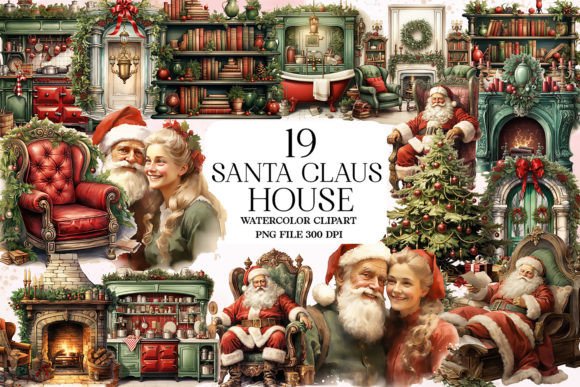 Download Santa Claus House Sublimation Clipart - Art Collection