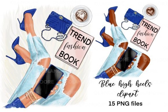 Download Blue High Heels Shoes Png Clipart - Art Collection