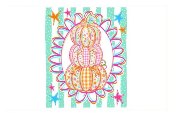 Download Colorful Stacked Pumpkin Clipart PNG - Art Collection