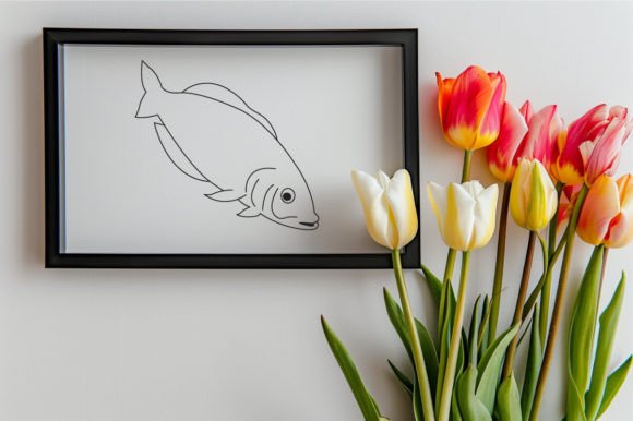 Download Fish One Line Vector Art Sketch Drawing - Art Collection